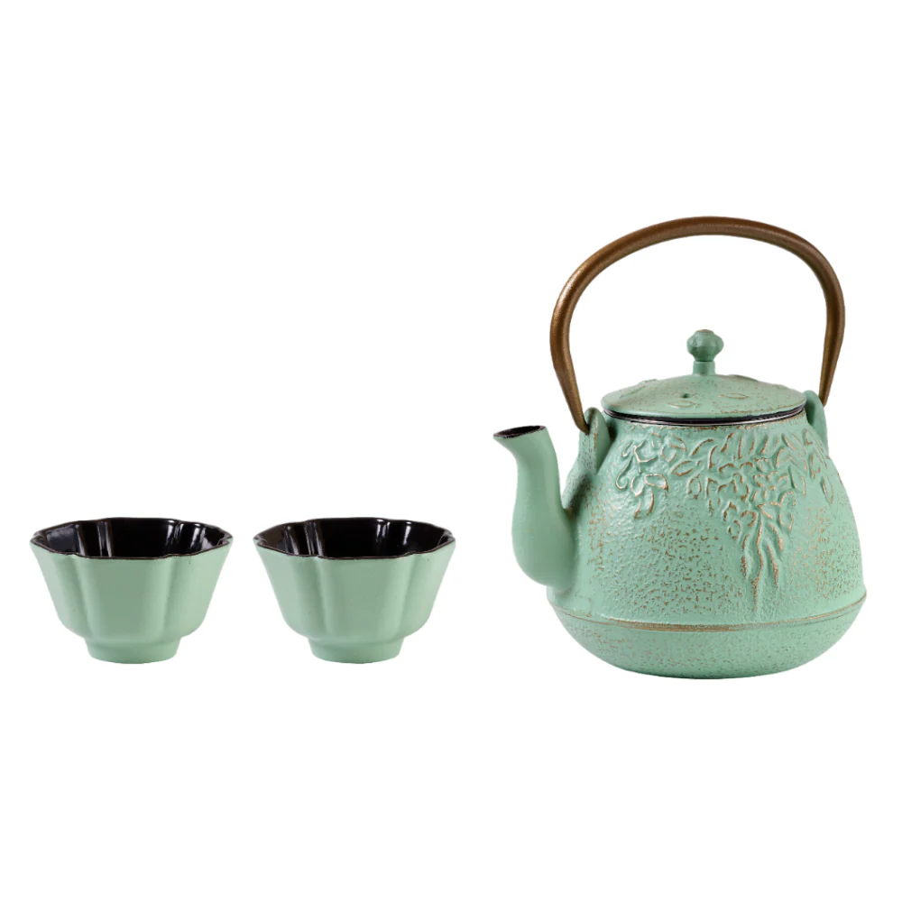 Set de Tetera de Hierro Verde