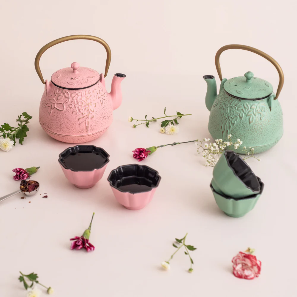 Set de Tetera de Hierro Verde - Image 2